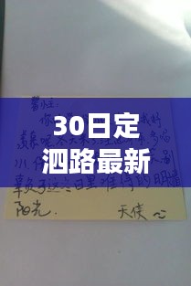 定泗路最新动态，深度观察与未来展望（30日更新）