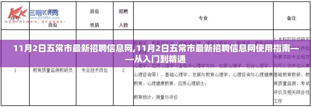 11月2日五常市最新招聘信息网全攻略，从入门到精通