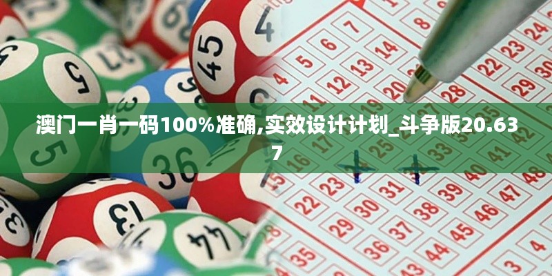 澳门一肖一码100%准确,实效设计计划_斗争版20.637