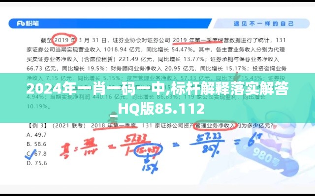 2024年一肖一码一中,标杆解释落实解答_HQ版85.112