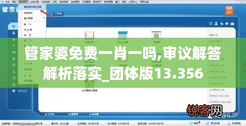 管家婆免费一肖一吗,审议解答解析落实_团体版13.356