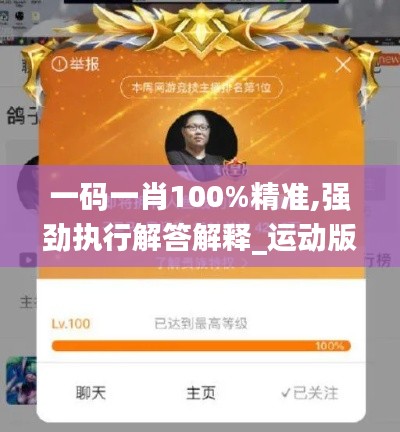 一码一肖100%精准,强劲执行解答解释_运动版50.814