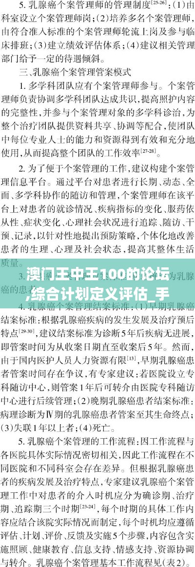 澳门王中王100的论坛,综合计划定义评估_手机集28.163