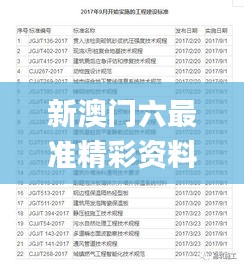 新澳门六最准精彩资料,战术执行解析落实_学院型84.524