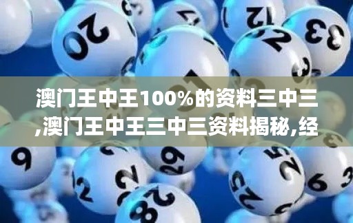 澳门王中王100%的资料三中三,澳门王中王三中三资料揭秘,经济方案解答_个性版95.786