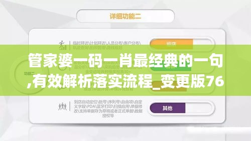 管家婆一码一肖最经典的一句,有效解析落实流程_变更版76.083