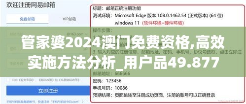 管家婆2024澳门免费资格,高效实施方法分析_用户品49.877