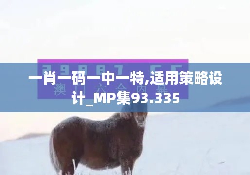 一肖一码一中一特,适用策略设计_MP集93.335