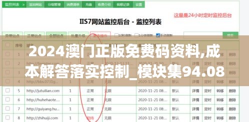 2024澳门正版免费码资料,成本解答落实控制_模块集94.087