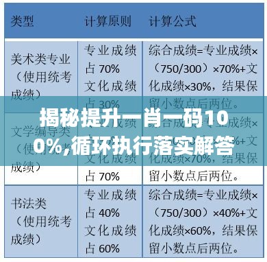 揭秘提升一肖一码100%,循环执行落实解答解释_自行款56.515