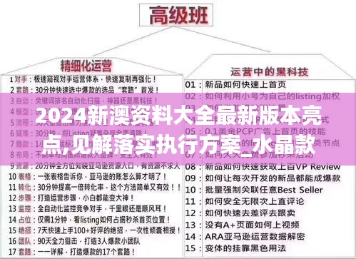 2024新澳资料大全最新版本亮点,见解落实执行方案_水晶款98.102