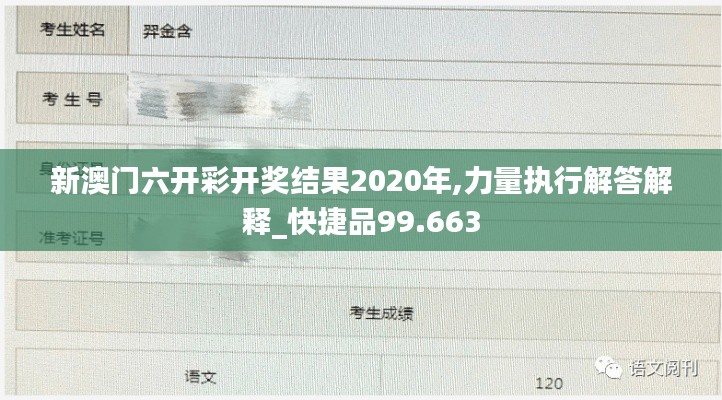 新澳门六开彩开奖结果2020年,力量执行解答解释_快捷品99.663