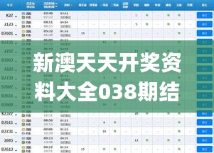 新澳天天开奖资料大全038期结果查询表,极速解答解释落实_SE型93.384