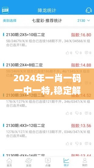 2024年一肖一码一中一特,稳定解析策略_稀缺款85.177