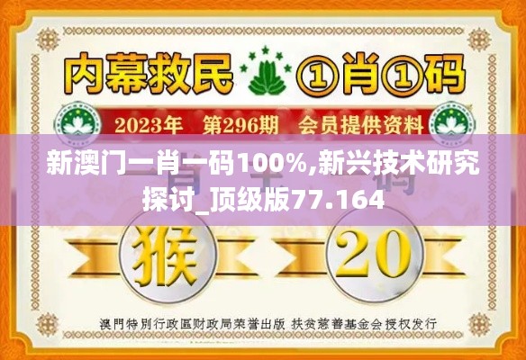 新澳门一肖一码100%,新兴技术研究探讨_顶级版77.164