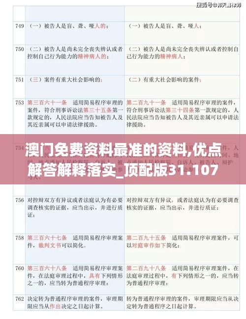 澳门免费资料最准的资料,优点解答解释落实_顶配版31.107