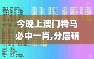 今晚上澳门特马必中一肖,分层研究解答解释现象_先锋版17.814