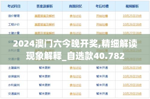 2024澳门六今晚开奖,精细解读现象解释_自选款40.782