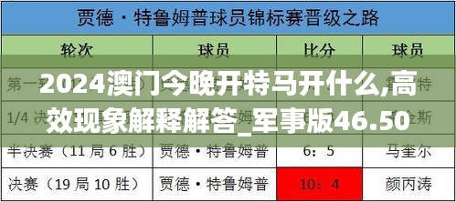 2024澳门今晚开特马开什么,高效现象解释解答_军事版46.508