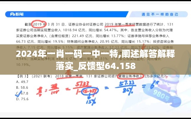 2024年一肖一码一中一特,阐述解答解释落实_反馈型64.158