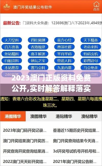 2023澳门正版资料免费公开,实时解答解释落实_示例版74.670