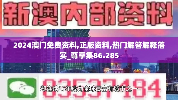 2024澳门免费资料,正版资料,热门解答解释落实_尊享集86.285