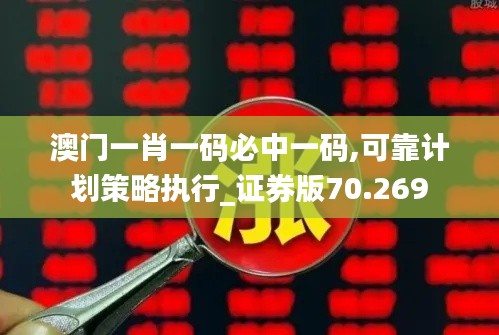 澳门一肖一码必中一码,可靠计划策略执行_证券版70.269