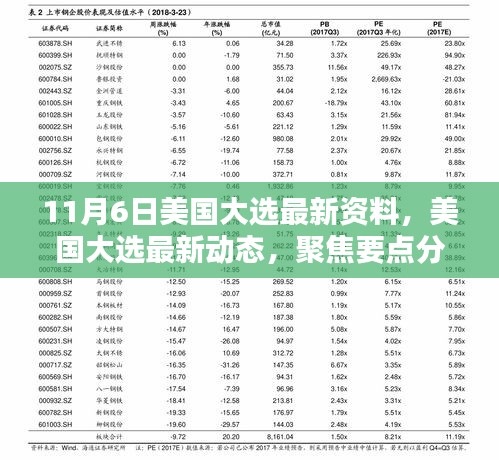 美国大选最新动态聚焦，11月6日时间节点下的选举进展与要点分析