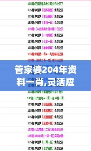 管家婆204年资料一肖,灵活应对落实策略_网红版97.807