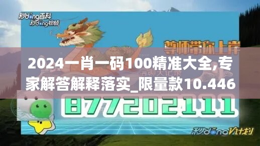 2024一肖一码100精准大全,专家解答解释落实_限量款10.446