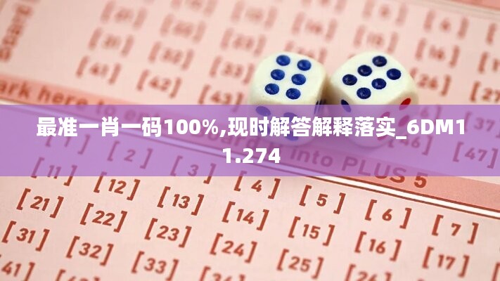 最准一肖一码100%,现时解答解释落实_6DM11.274