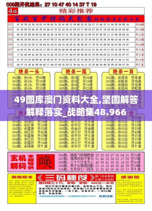 49图库澳门资料大全,坚固解答解释落实_战略集48.966