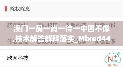 澳门一码一肖一待一中四不像,技术解答解释落实_Mixed44.873