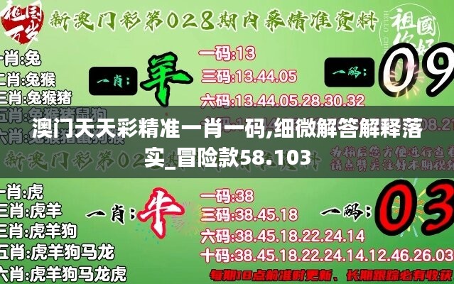 澳门天天彩精准一肖一码,细微解答解释落实_冒险款58.103