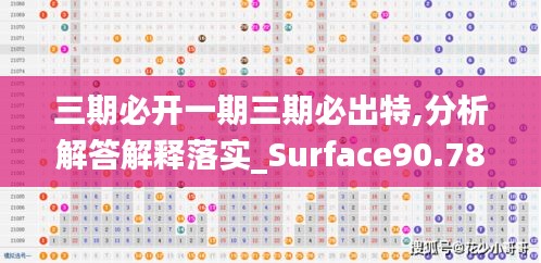 三期必开一期三期必出特,分析解答解释落实_Surface90.784