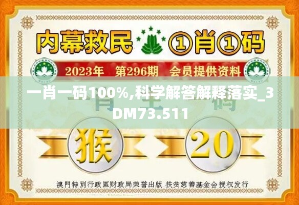 一肖一码100%,科学解答解释落实_3DM73.511