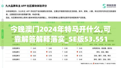 今晚澳门2024年特马开什么,可靠解答解释落实_SE版53.551