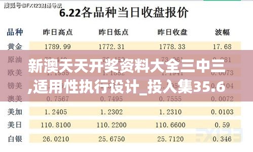 新澳天天开奖资料大全三中三,适用性执行设计_投入集35.655