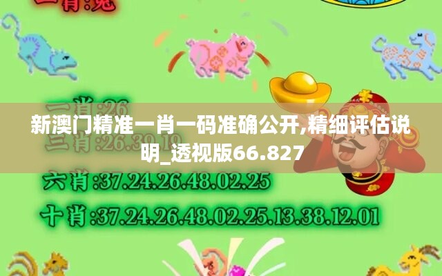 新澳门精准一肖一码准确公开,精细评估说明_透视版66.827