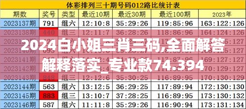 2024白小姐三肖三码,全面解答解释落实_专业款74.394