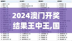 2024澳门开奖结果王中王,国产化作答解释落实_开发集70.655