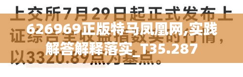 626969正版特马凤凰网,实践解答解释落实_T35.287