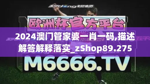 2024澳门管家婆一肖一码,描述解答解释落实_zShop89.275