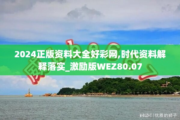 2024正版资料大全好彩网,时代资料解释落实_激励版WEZ80.07