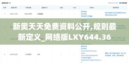 新奥天天免费资料公开,规则最新定义_网络版LXY644.36