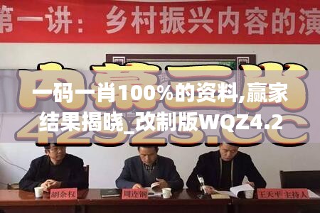 一码一肖100%的资料,赢家结果揭晓_改制版WQZ4.29