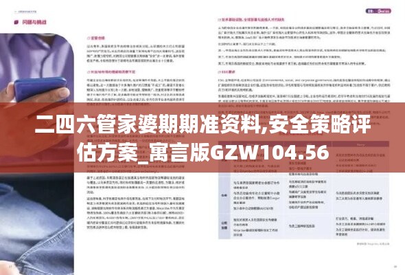 二四六管家婆期期准资料,安全策略评估方案_寓言版GZW104.56