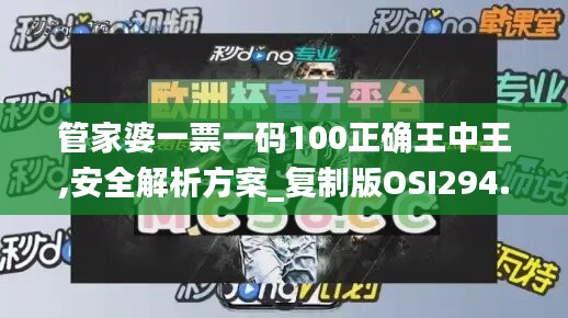 管家婆一票一码100正确王中王,安全解析方案_复制版OSI294.74