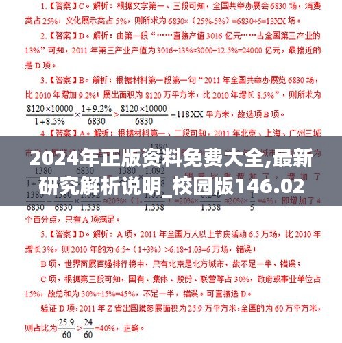 2024年正版资料免费大全,最新研究解析说明_校园版146.02