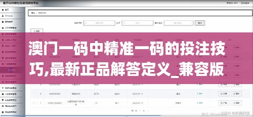 澳门一码中精准一码的投注技巧,最新正品解答定义_兼容版GBL206.5